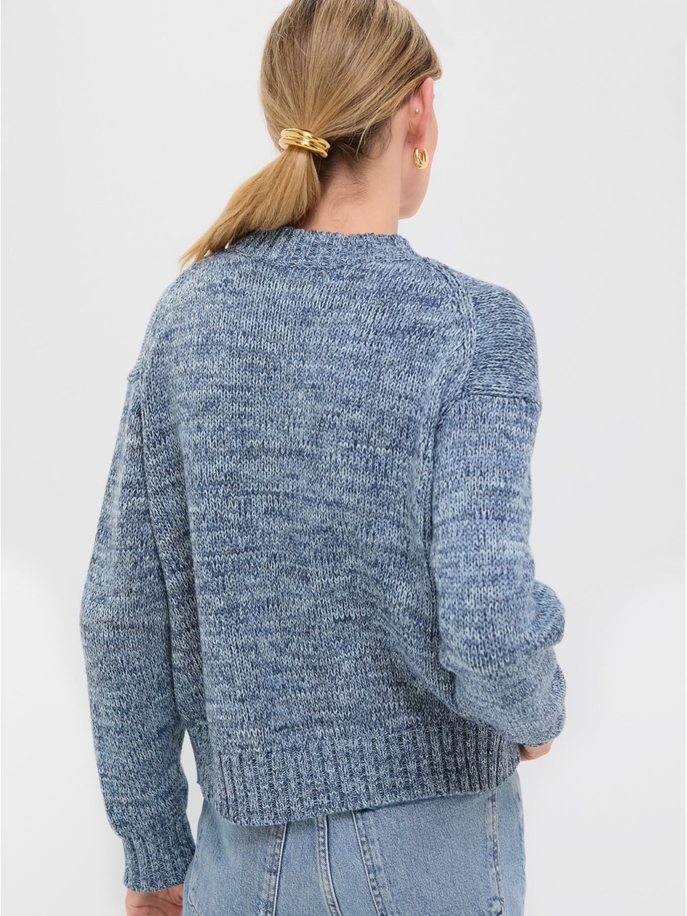 TUCKERNUCK Marled Blue Cotton Americana Flag Sweater - Picture 6 of 15